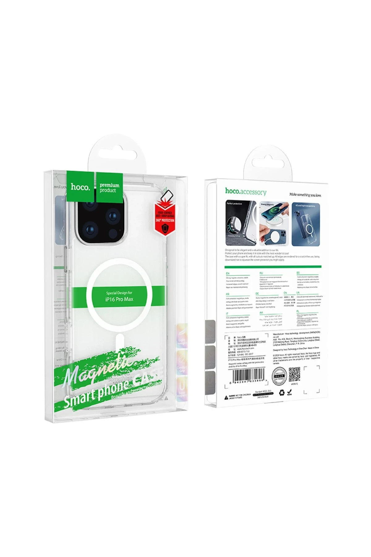 Hoco. iPhone 16 Pro Max Anti Fall Airbag Magsafe Kapak