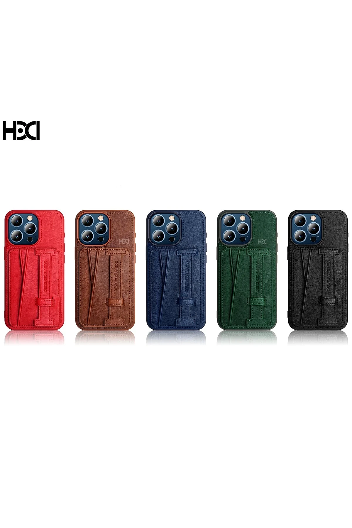 HDD iPhone 15 Pro Kılıf HD Deri Kartvizitli Kapak