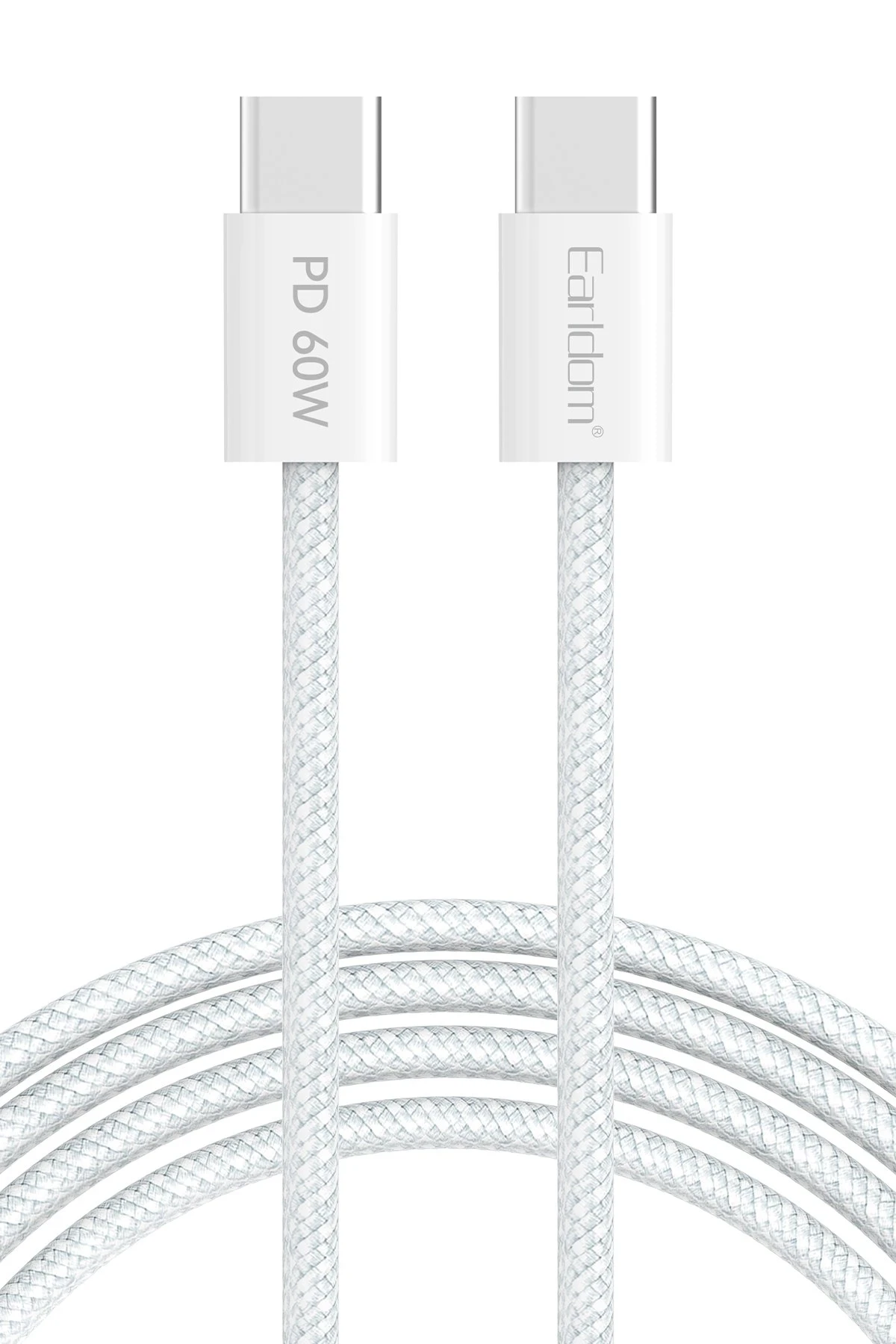 Earldom EC-190CC 2M 60W iPhone 15 Serisi ile Uyumlu Type-C to Type-C PD Hızlı Şarj Kablosu