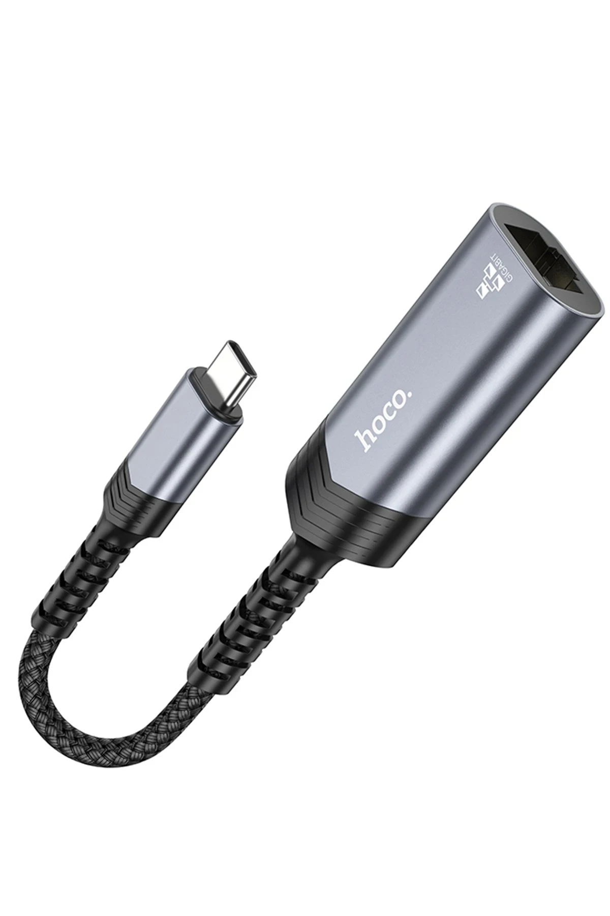 Hoco. UA26 Tak Çalıştır Type-C to RJ45 1000 Mbps Ethernet Dönüştürücü