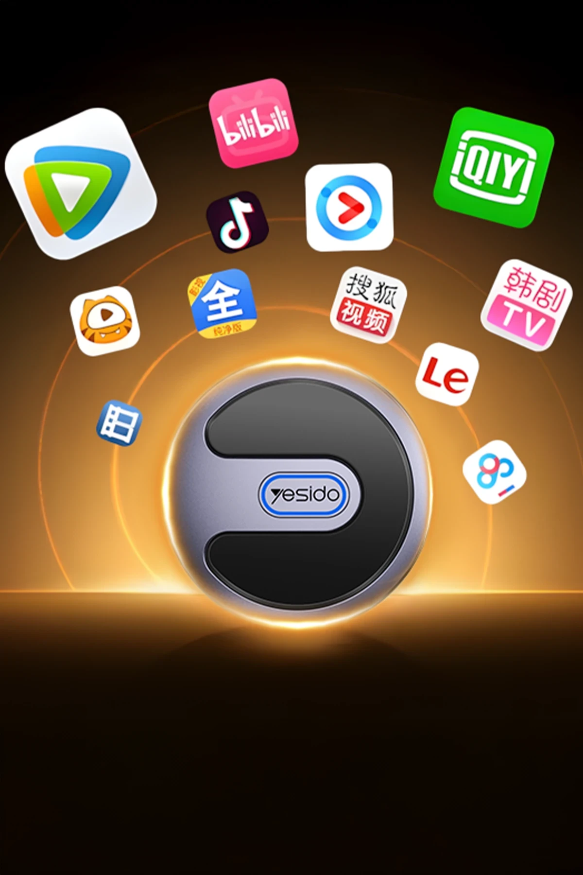 Yesido TV15 Tak Çalıştır 1080P Çift Kanal Wifi Kablosuz Ekran Yansıtma Cihazı