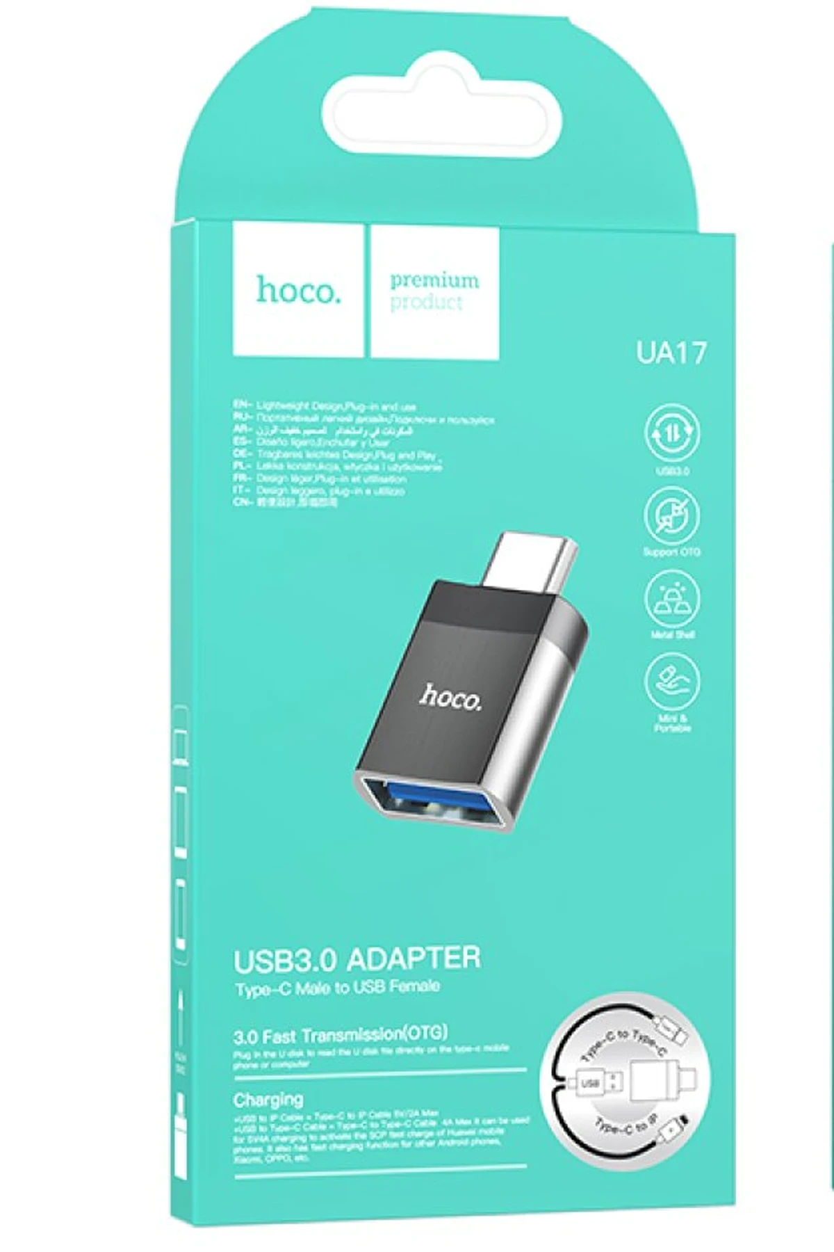 Hoco. UA17 Tak Çalıştır Type-C to USB 3.0 Dönüştürücü