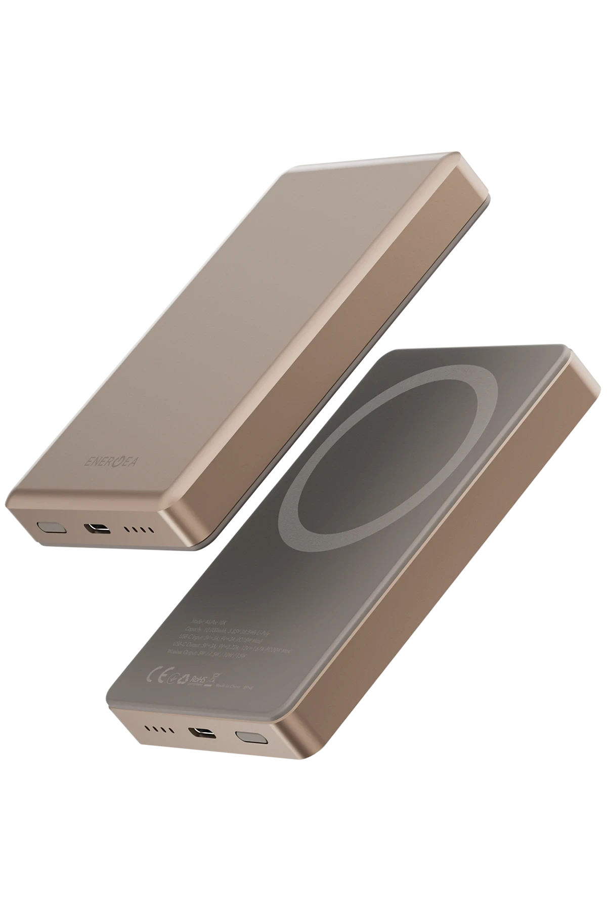 Energea AluPac 10K 10.000 mAh 20W Type-C ve 15W Kablosuz Şarj Çıkışlı PD Hızlı Şarj Magsafe Powerbank