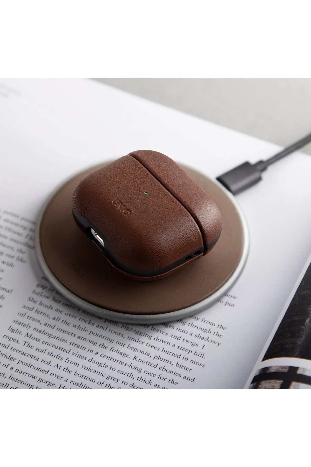 Uniq Airpods 3 (3.nesil) Terra Genuine Deri Kılıf