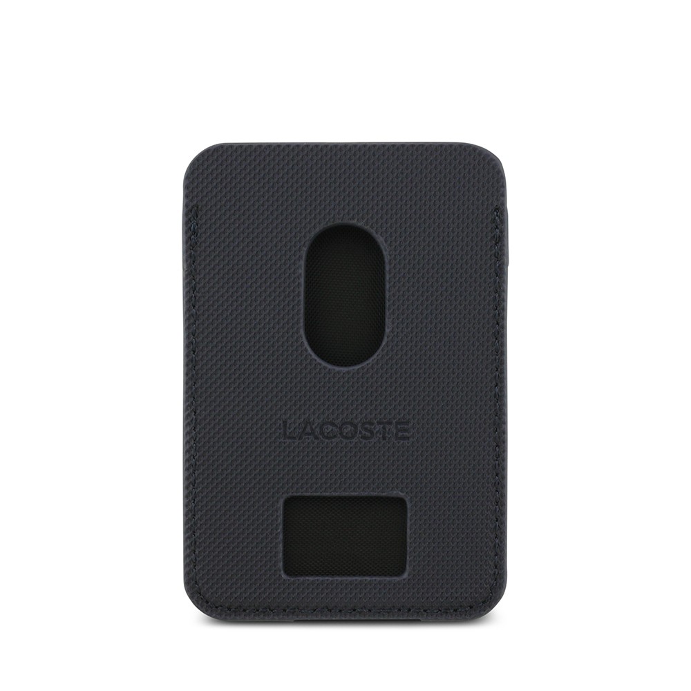 Apple iPhone 17 Pro Kılıf Lacoste Orjinal Lisanslı M-safe Şarj Özellikli PU Pike Desenli Metal Logolu Kartlıklı Kapak