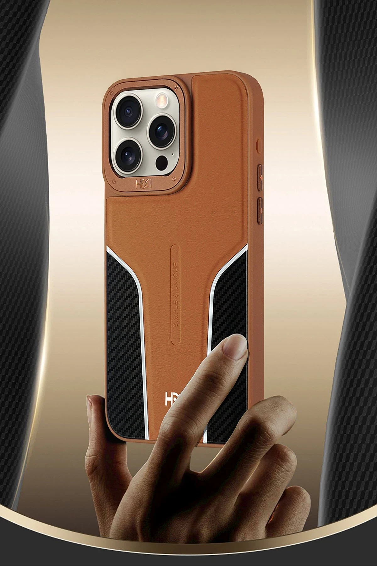 HDD iPhone 16 Pro Max HBC-264 Lambor Karbon Fiber Sport Kapak