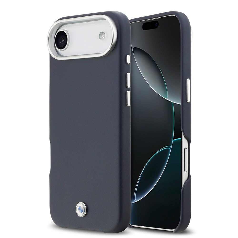 Apple iPhone 17 Air Kılıf BMW Orjinal Lisanslı M-safe Şarj Özellikli Metal Logolu Tam Kaplama Deri Kapak