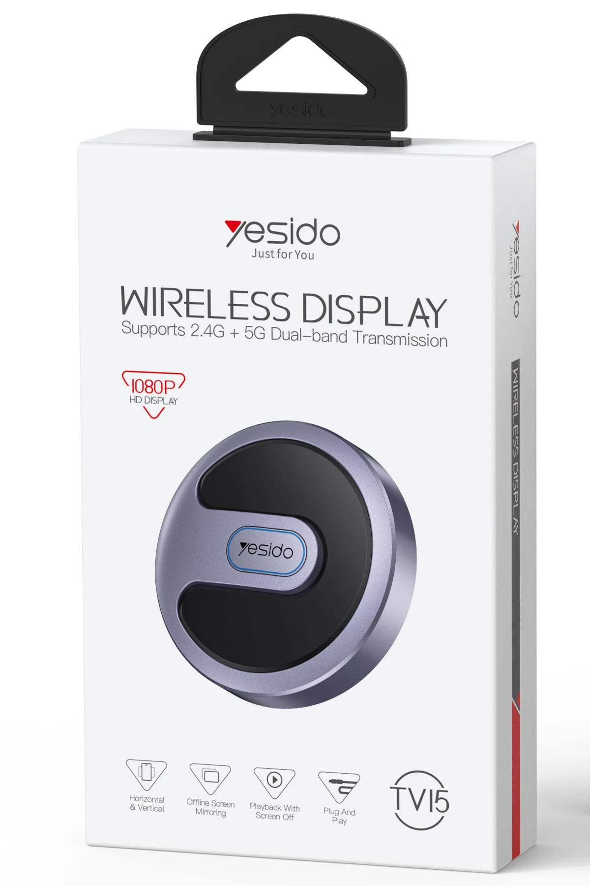 Yesido TV15 Tak Çalıştır 1080P Çift Kanal Wifi Kablosuz Ekran Yansıtma Cihazı