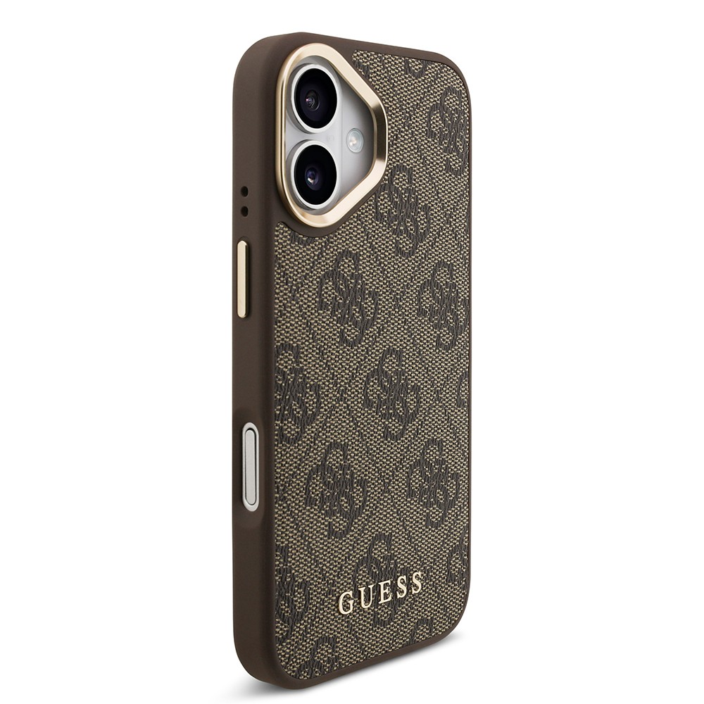 Apple iPhone 17 Kılıf Guess Orjinal Lisanslı M-safe Şarj Özellikli Askılı ve 4G Logo Kartlıklı Kapak
