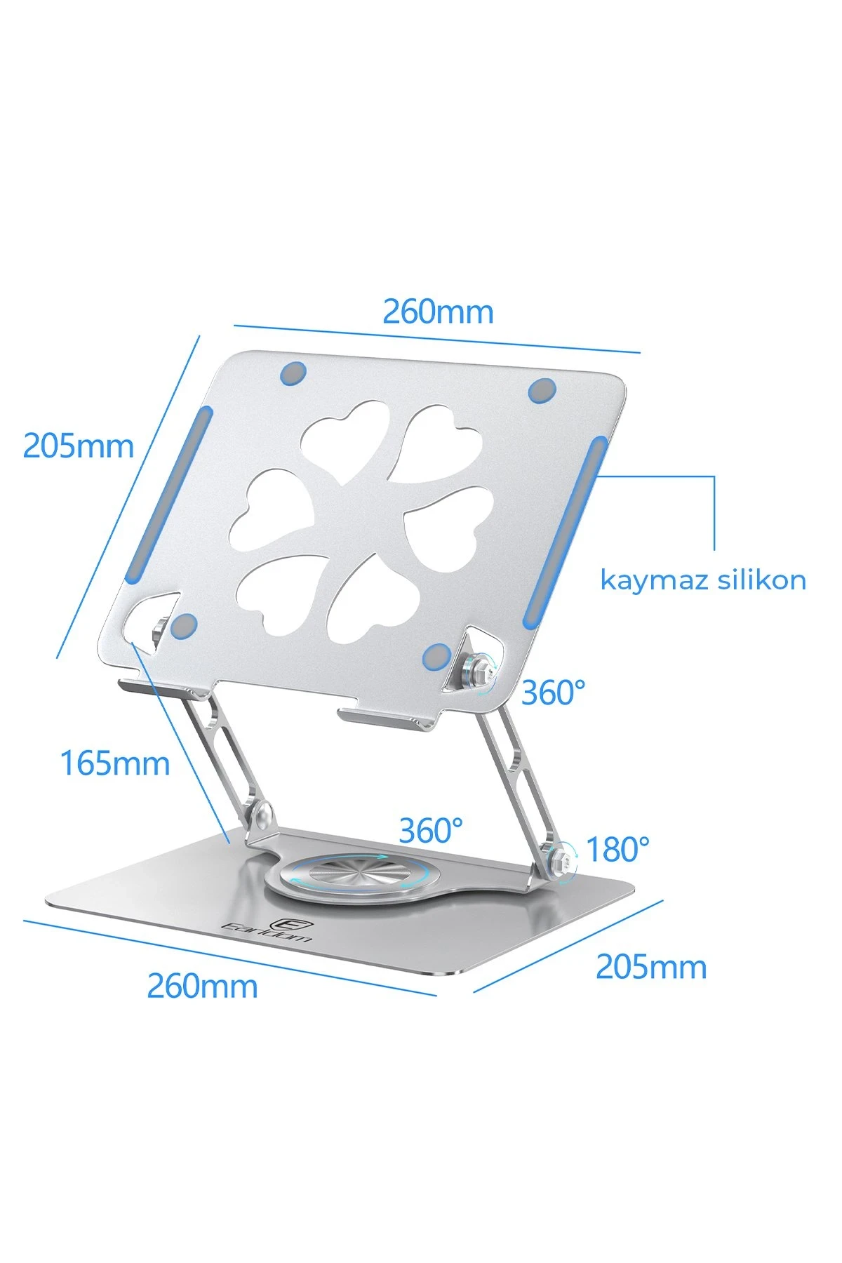 Earldom EH238 360 Derece Ayarlanabilir Metal Laptop Standı