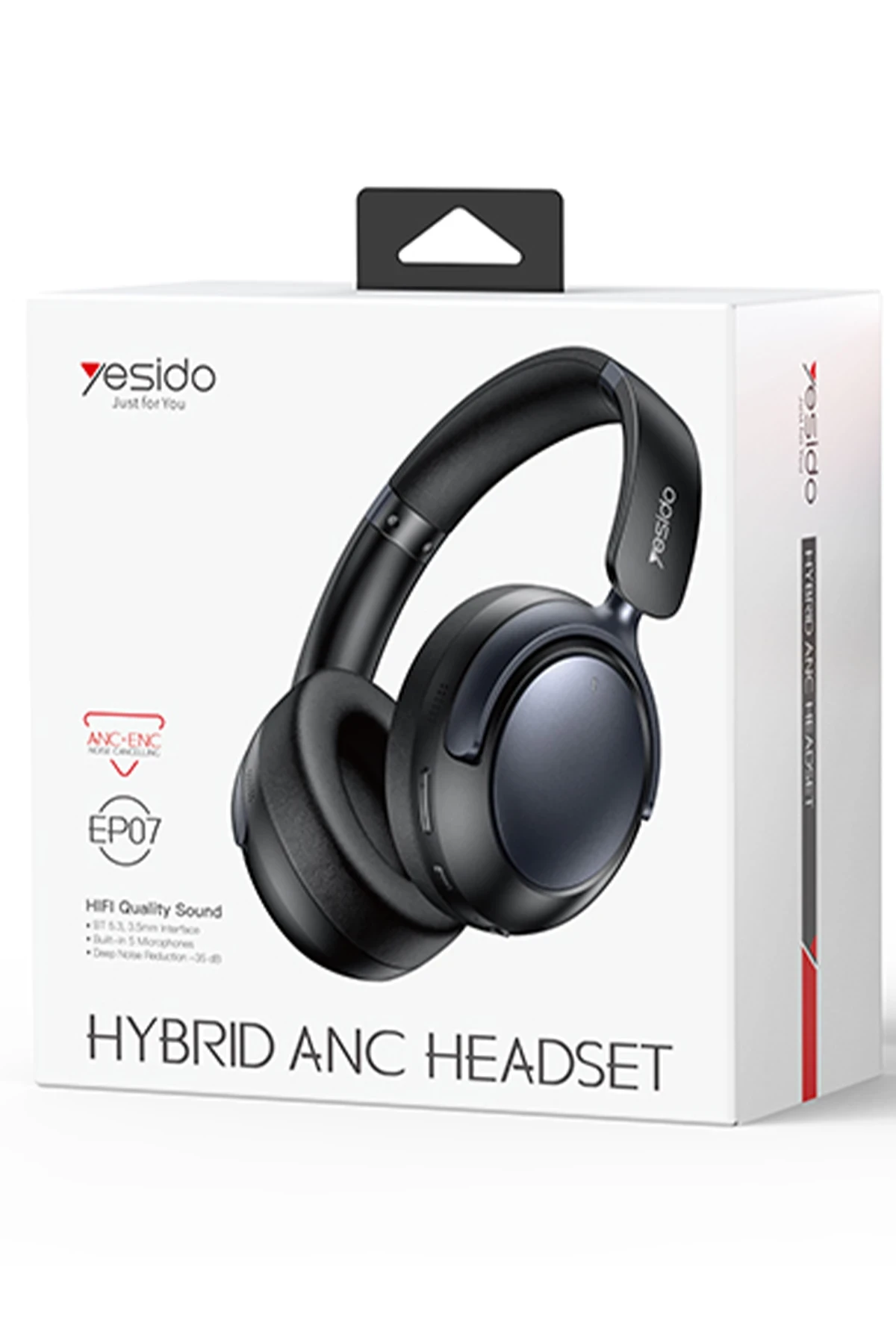 Yesido EP07 BT 5.3 Hibrit Aktif Gürültü Engelleyici Özellikli Kafaüstü Bluetooth Kulaklık