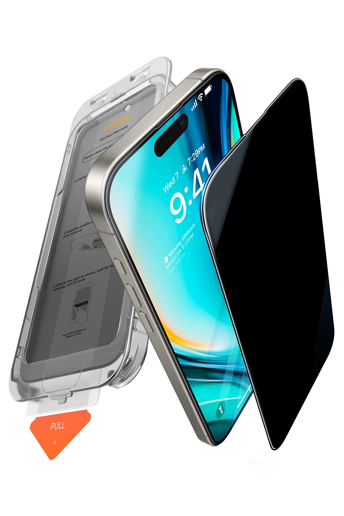 Torras Apple iPhone 16 Pro Install Master AutoKit Privacy Cam Ekran Koruyucu