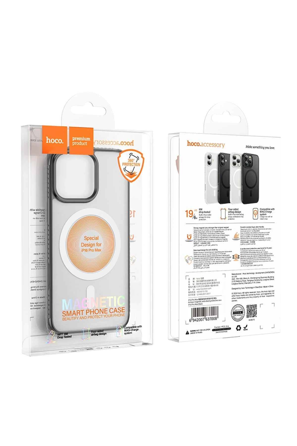 Hoco. iPhone 16 Pro Max Armour Antishock Protective Magsafe Kapak