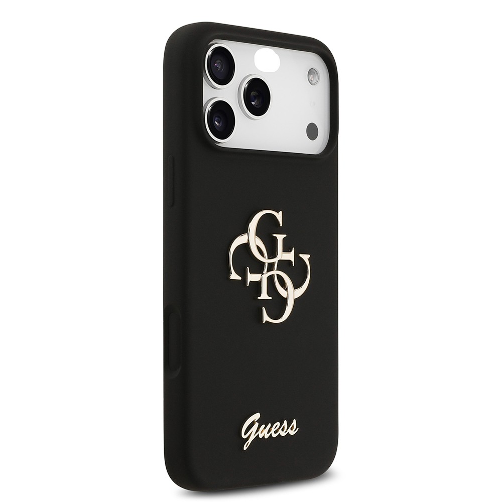 Apple iPhone 17 Pro Max Kılıf Guess Orjinal Lisanslı Grained Yazı Logolu Kapak