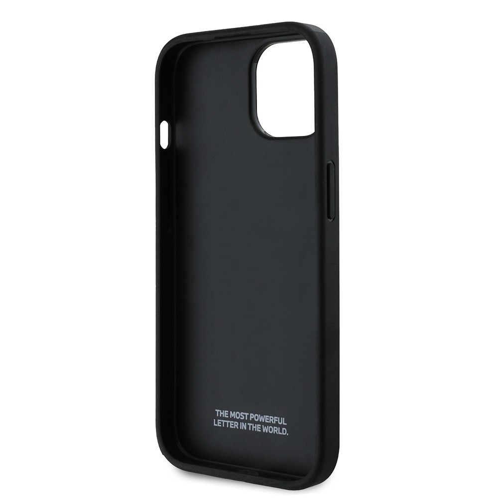 Apple iPhone 15 Kılıf BMW Orjinal Lisanslı Karbon Fiber Tasarımlı ve Metal Logolu PU Deri Kapak