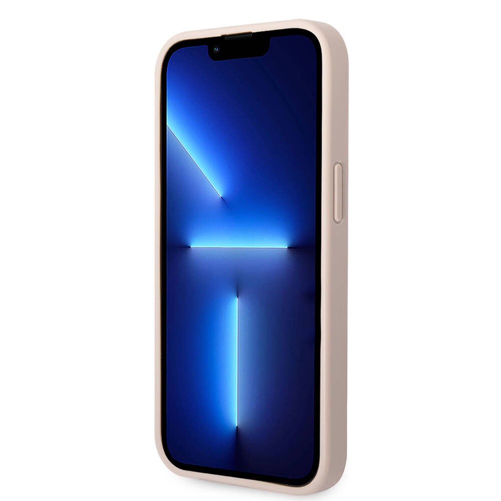Apple iPhone 15 Kılıf Guess Orjinal Lisanslı PU Deri Yazı ve 4G Metal Logolu Desenli Kapak