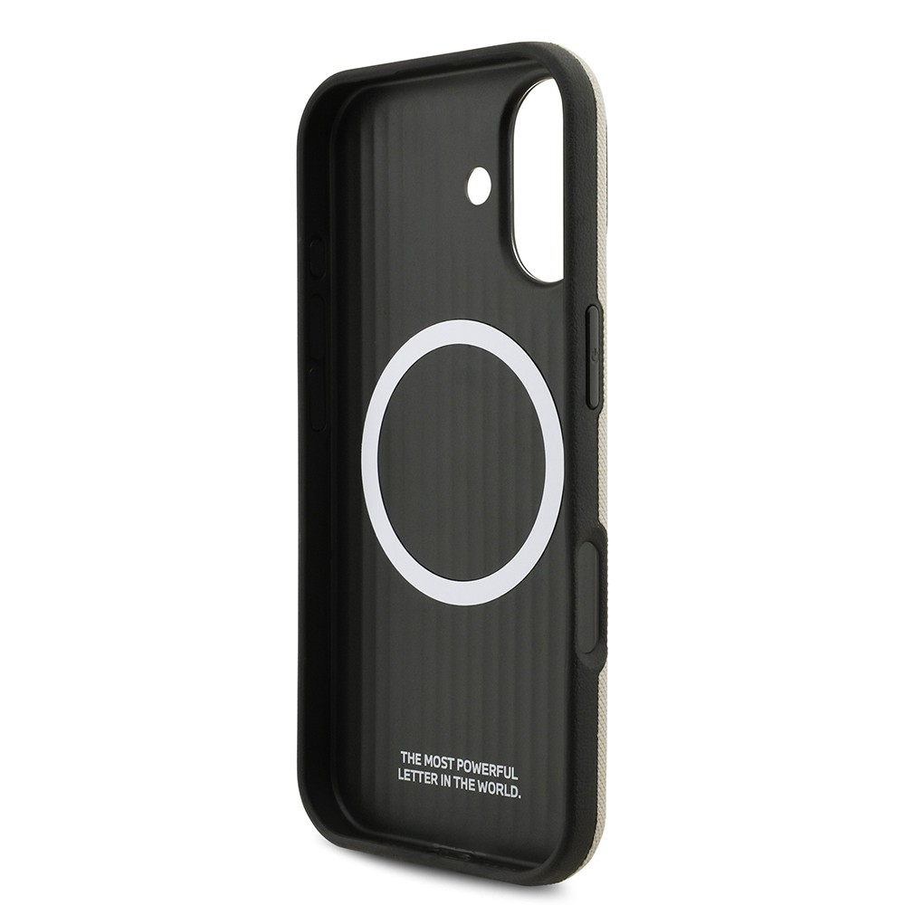 Apple iPhone 17 Kılıf BMW Orjinal Lisanslı M-safe Şarj Özellikli Metal Logolu Delikli M Dizayn Deri Kapak