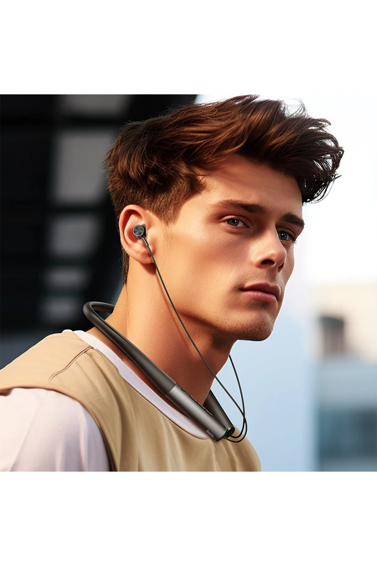 Hoco. ES71 Platinum BT 5.3 Boyun Askı Özellikli Kablosuz Bluetooth Kulaklık
