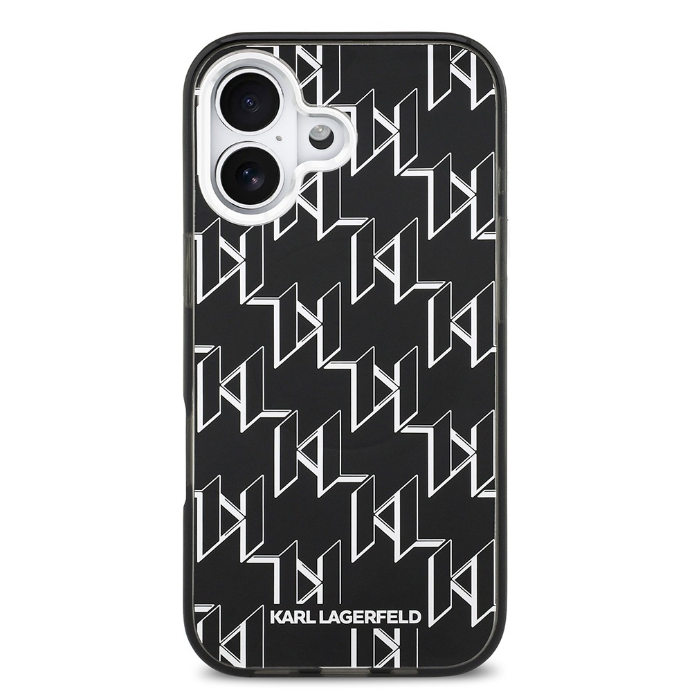Apple iPhone 17 Kılıf Orjinal Lisanslı M-safe Şarj Özellikli Karl Lagerfeld IML Baskılı Monogram Dizayn Kapak
