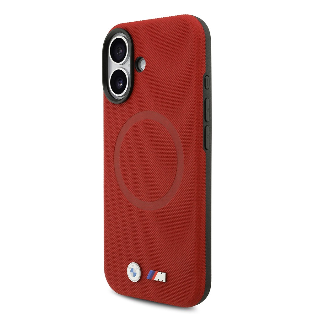 Apple iPhone 17 Kılıf BMW Orjinal Lisanslı M-safe Şarj Özellikli Metal Logolu Delikli M Dizayn Deri Kapak