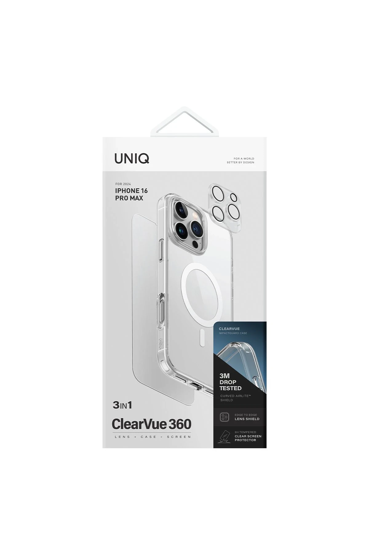 Uniq iPhone 16 Pro Clearvue Magsafe 3in1 Set Kapak