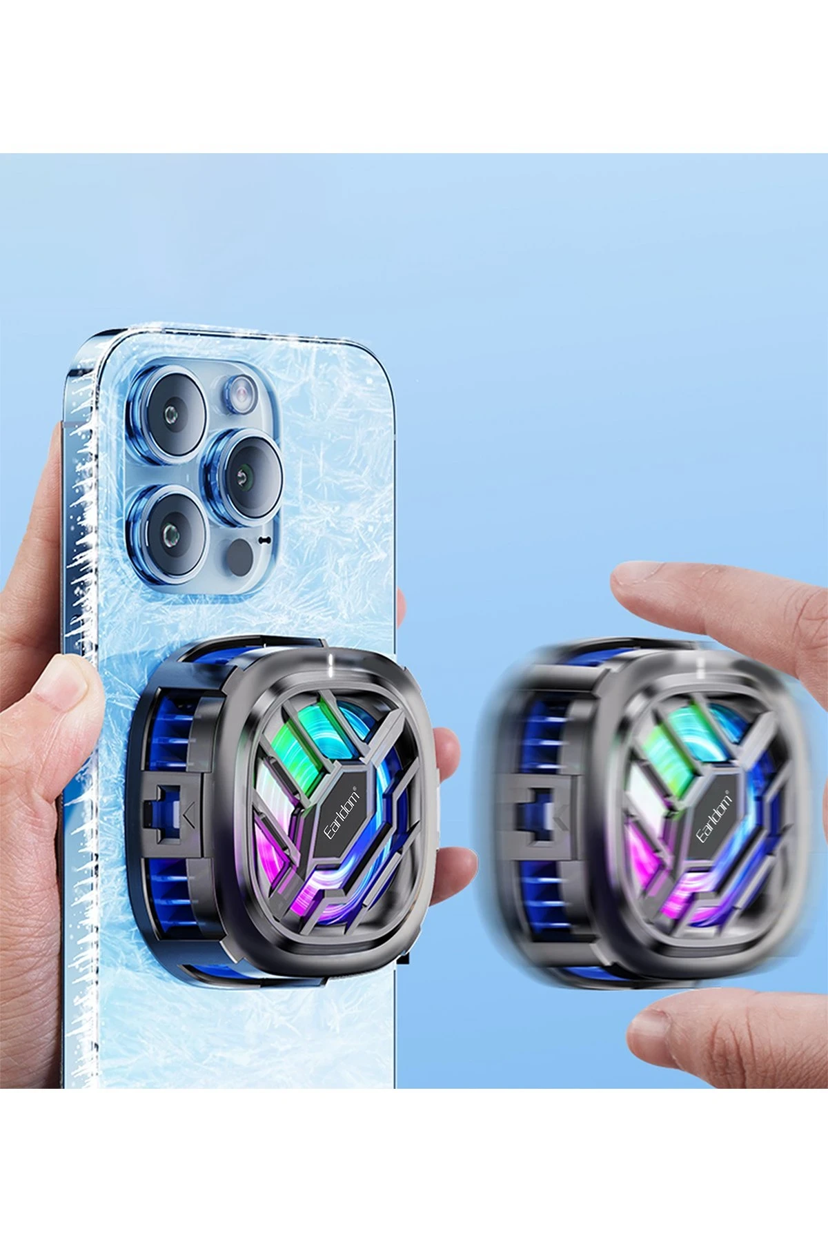 Earldom F12 RGB Radyatör Telefon Soğutucu Fan