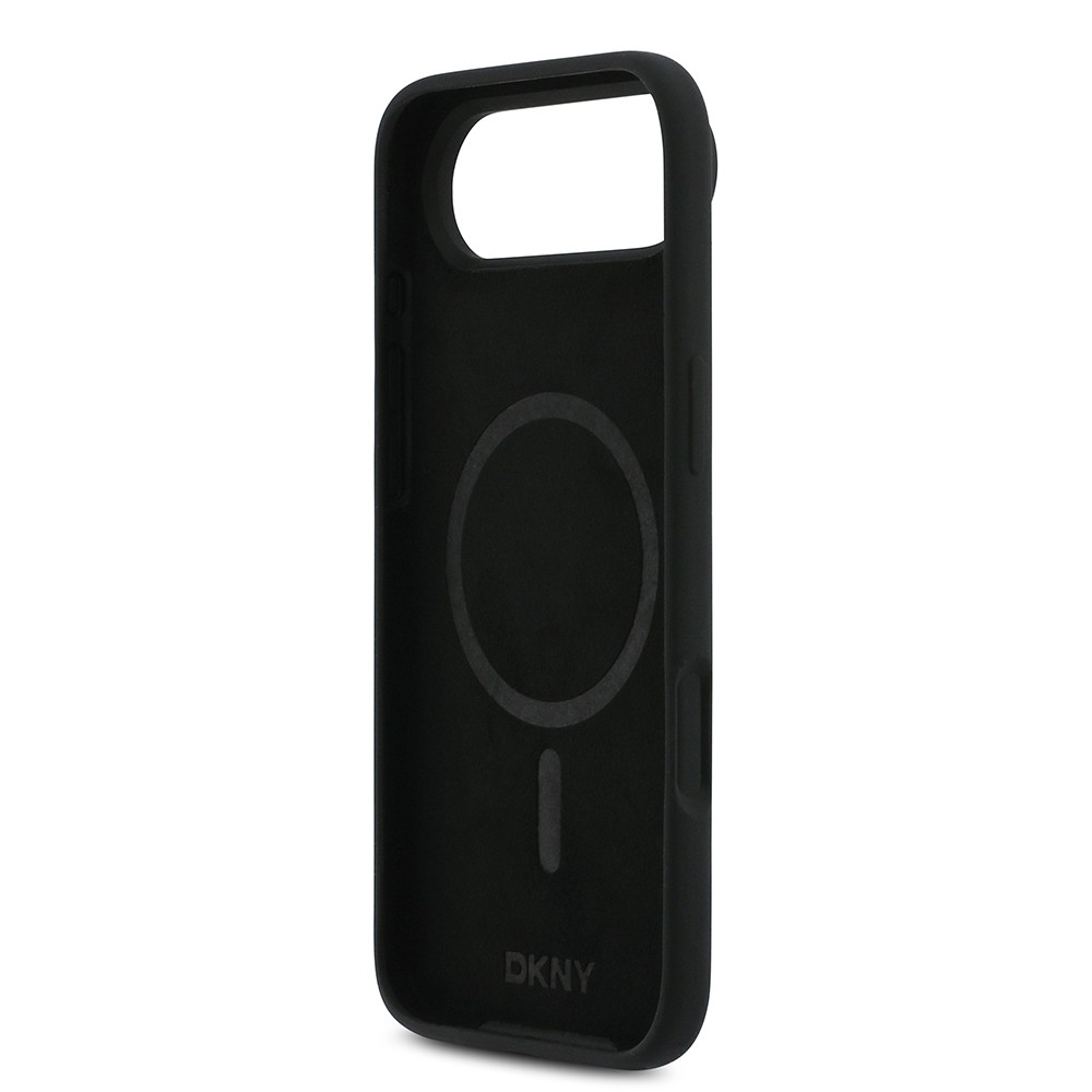 Apple iPhone 17 Air Kılıf DKNY Orjinal Lisanslı M-safe Şarj Özellikli Metal Logolu Silikon Kapak
