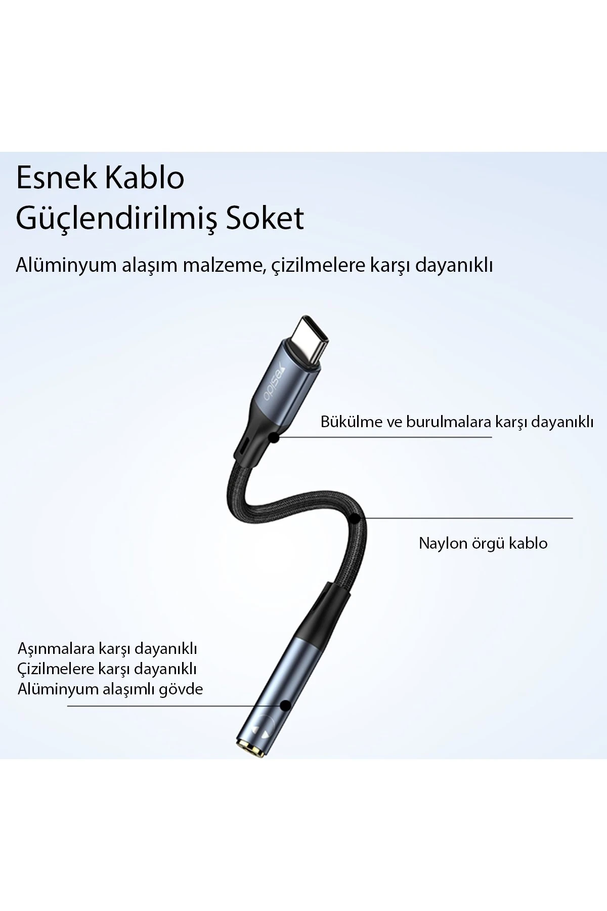 Yesido YAU38 Type-C to Aux Dönüştürücü