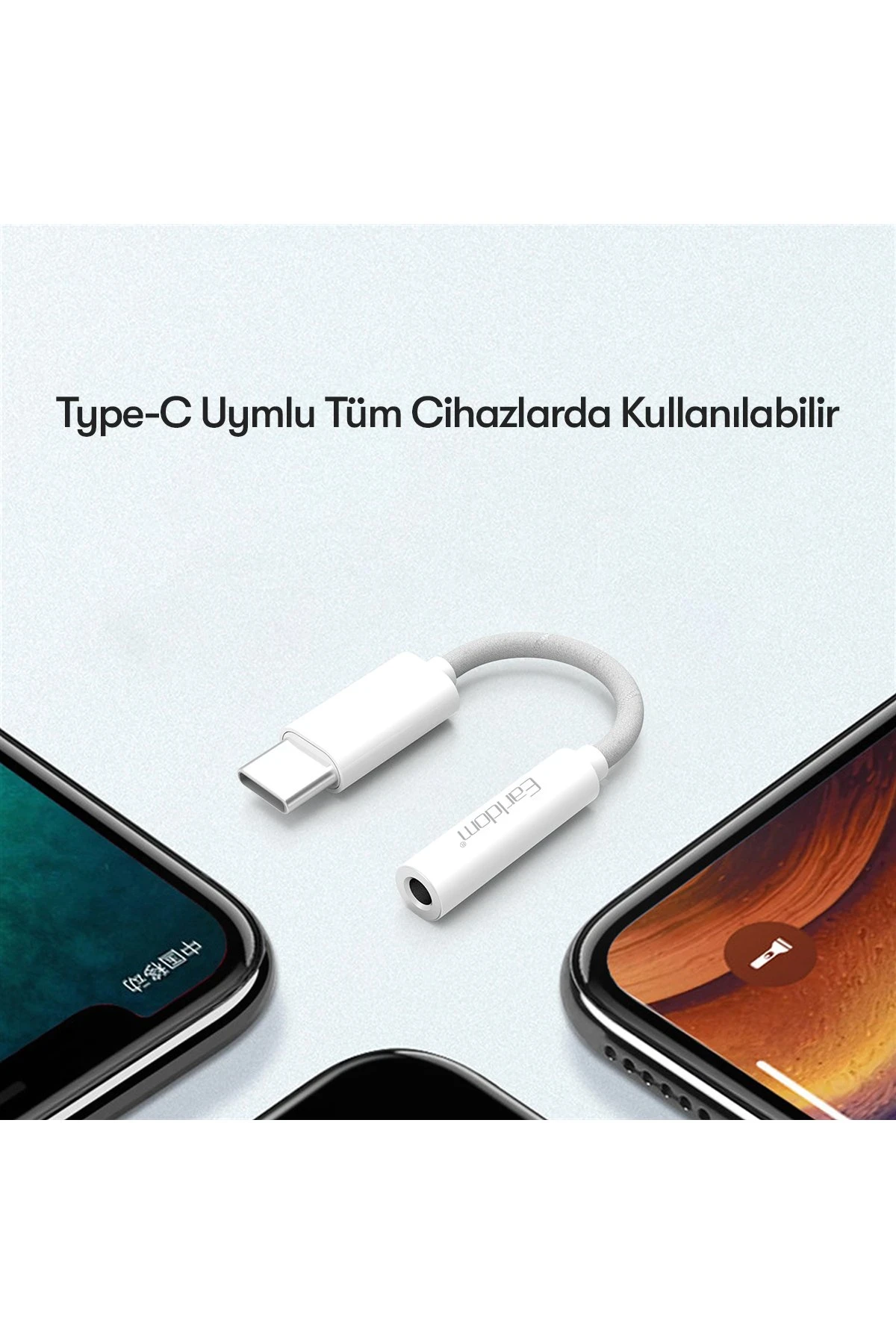 Earldom OT69 Tak Çalıştır Type-C to Aux Dönüştürücü