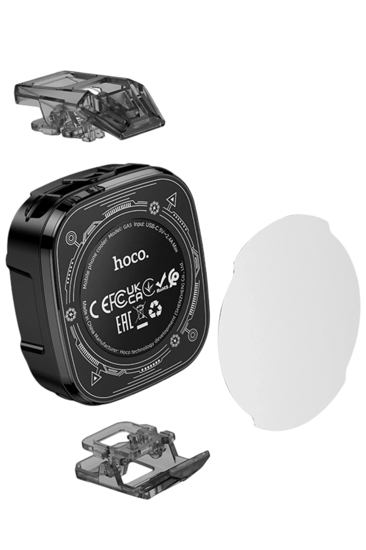 Hoco. GA5 Triumph Dijital Göstergeli RGB Işıklı Manyetik Radyatör Telefon Soğutucu Fan