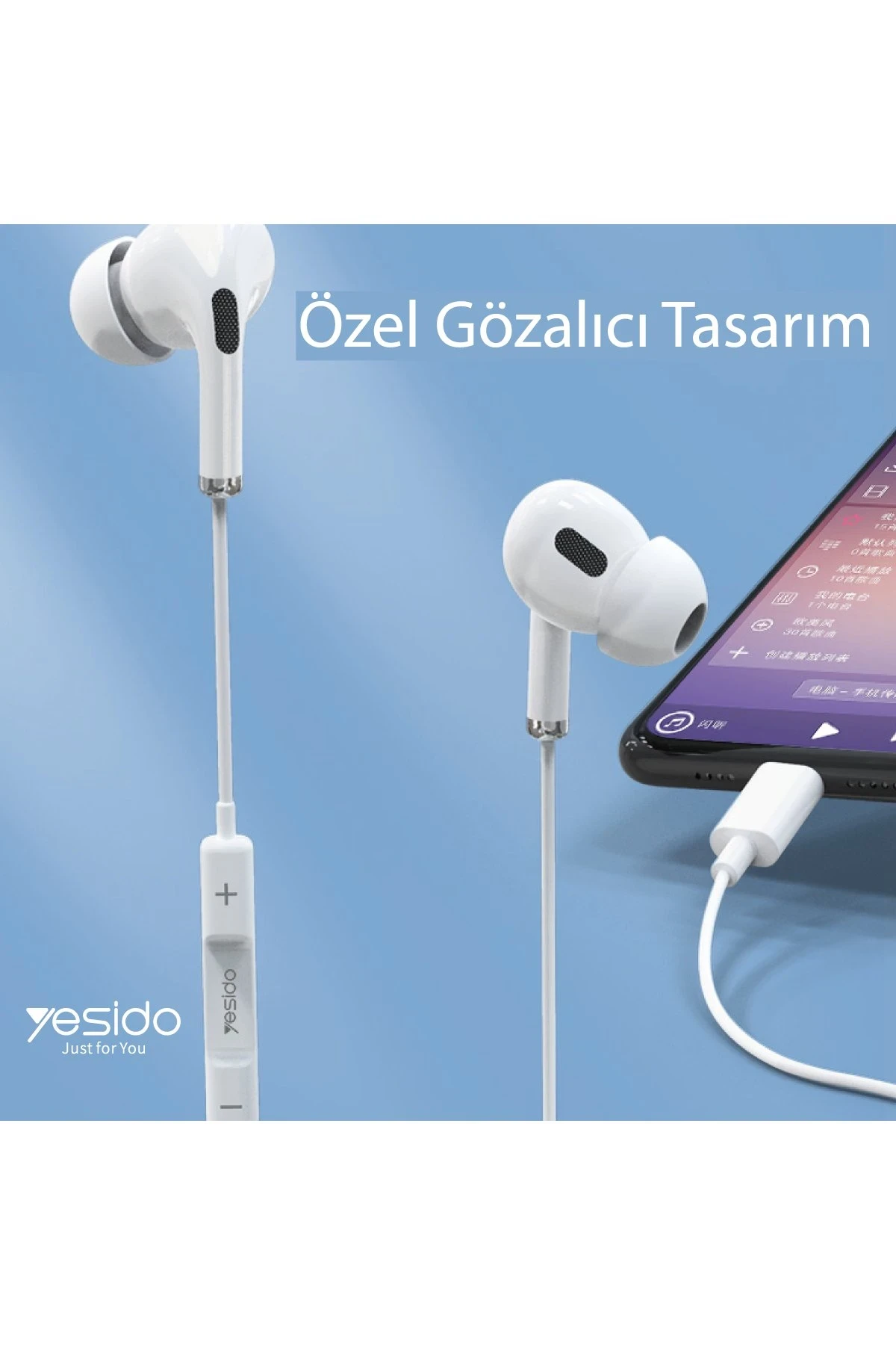 Yesido YH35 1.2M Yüksek Baslı Type-C Kablolu Kulaklık