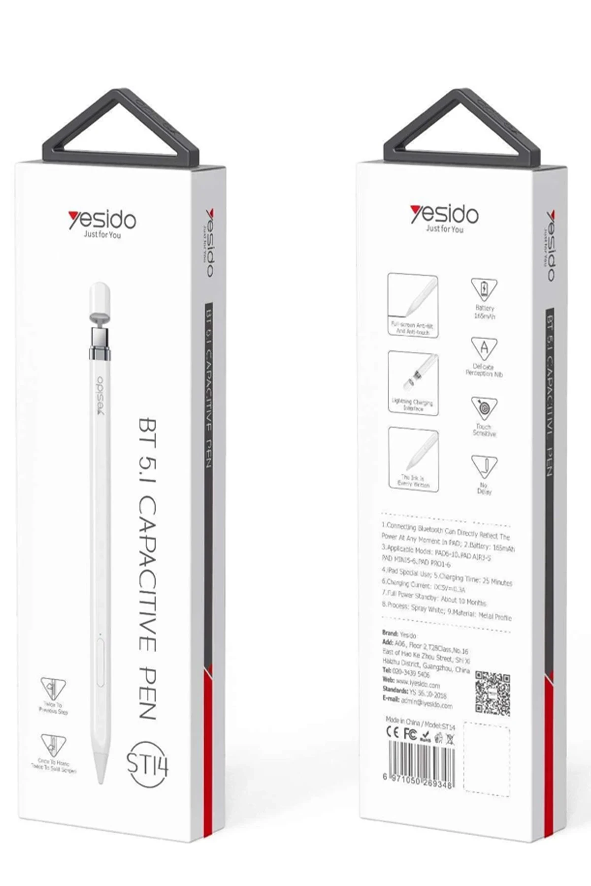 Yesido ST14 BT 5.1 Capasitive Type-C Dokunmatik Stylus Pen Kalem