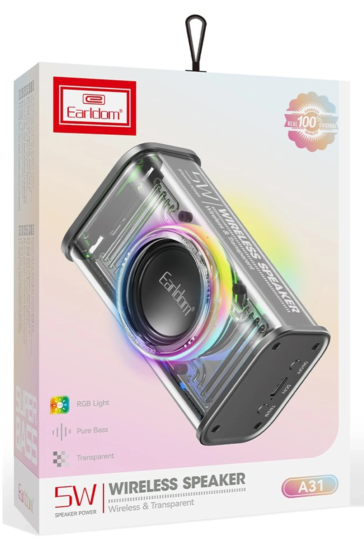 Earldom A31 RGB Işıklı Bluetooth 5.1 Kablosuz Hoparlör