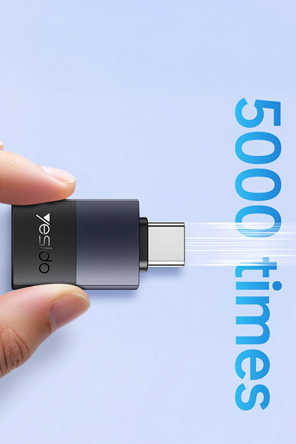Yesido GS31 Type-C to USB 3.0 5 GB/S Data ve 18W Hızlı Şarj Destekli OTG Dönüştürücü