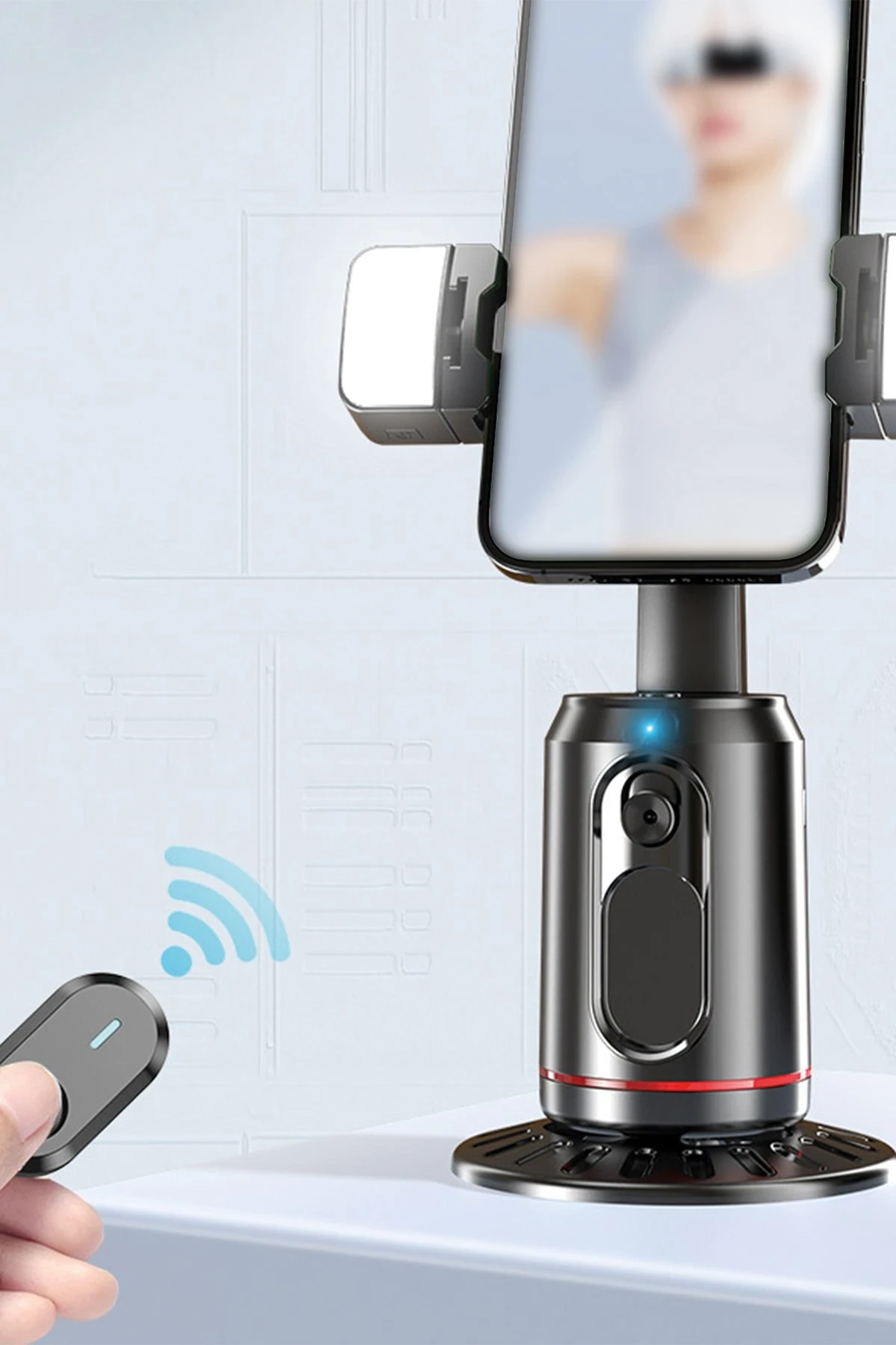 Earldom ZP32 360 Derece Ayarlanabilir BT 5.2 RGB Işık ve Beyaz Işık Aydınlatmalı Akıllı Yüz Takip Özellikli Selfie Gimbal