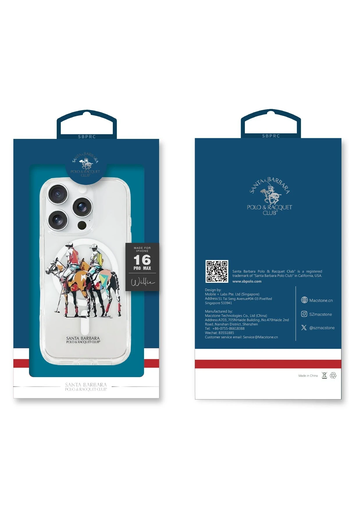 Santa Barbara Polo Racquet Club iPhone 16 Pro Willie Şeffaf Magsafe Kapak - Geometry