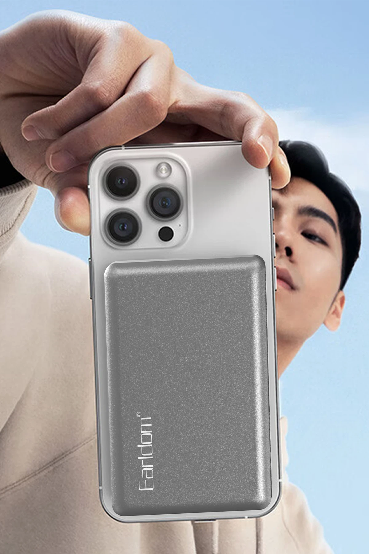 Earldom PD49 10.000 mAh 15W Kablosuz Şarj ve 20W Type-C Çıkışlı PD Hızlı Şarj Powerbank