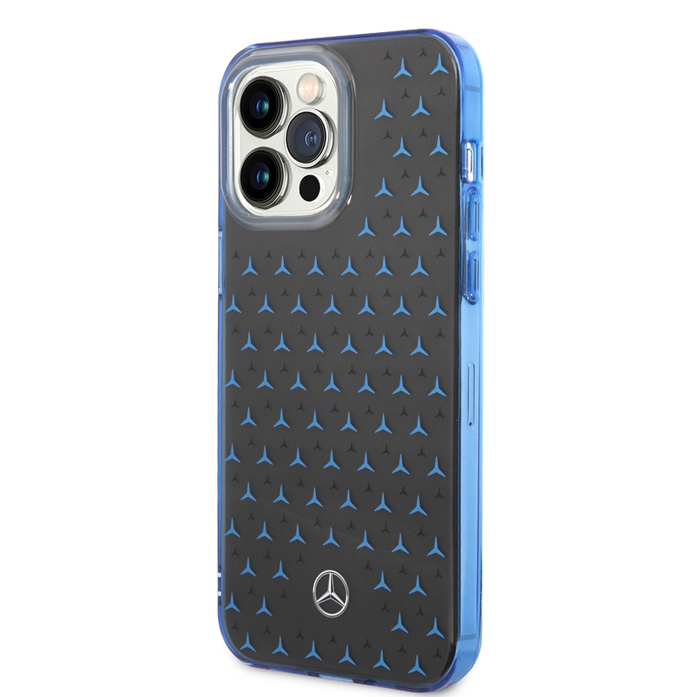 Apple iPhone 14 Pro Max Kılıf Mercedes Benz Çift Katmanlı Yıldız Desenli Dizayn Kapak