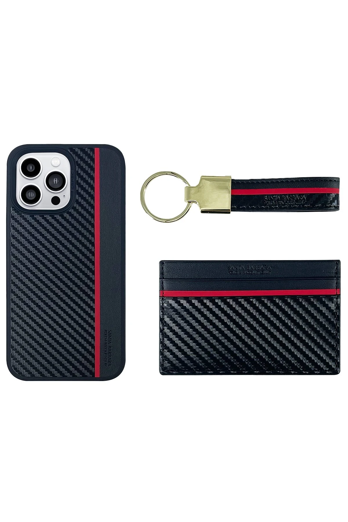 Santa Barbara Polo Racquet Club iPhone 14 Pro Hazel Karbon Set Kapak
