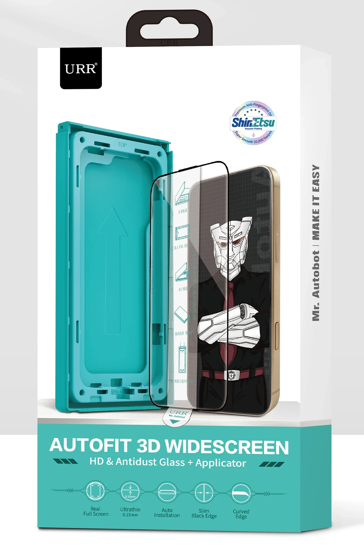 URR iPhone 16 Pro AutoFit 3D WideScreen Cam Ekran Koruyucu