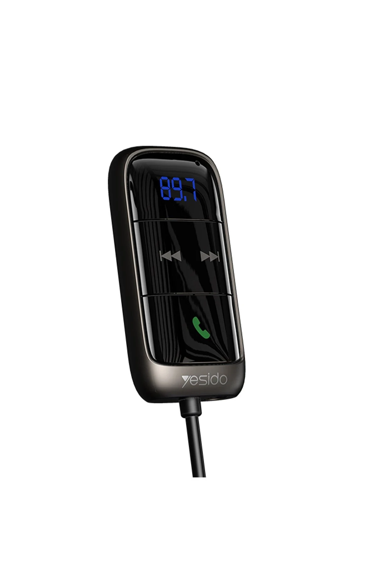 Yesido YAU32 Esnek Usb Kablo Çıkışlı BT 5.0 FM Transmitter