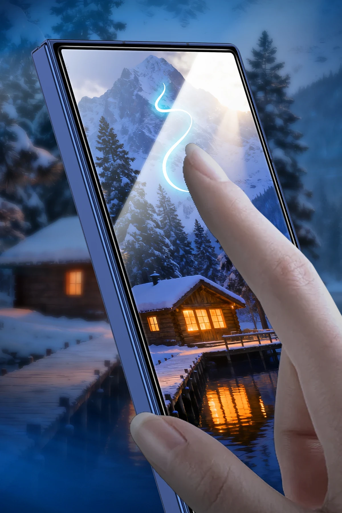 Keephone Samsung Galaxy Z Fold 7 Crystal Combo 2.5D HD Ekran Koruyucu