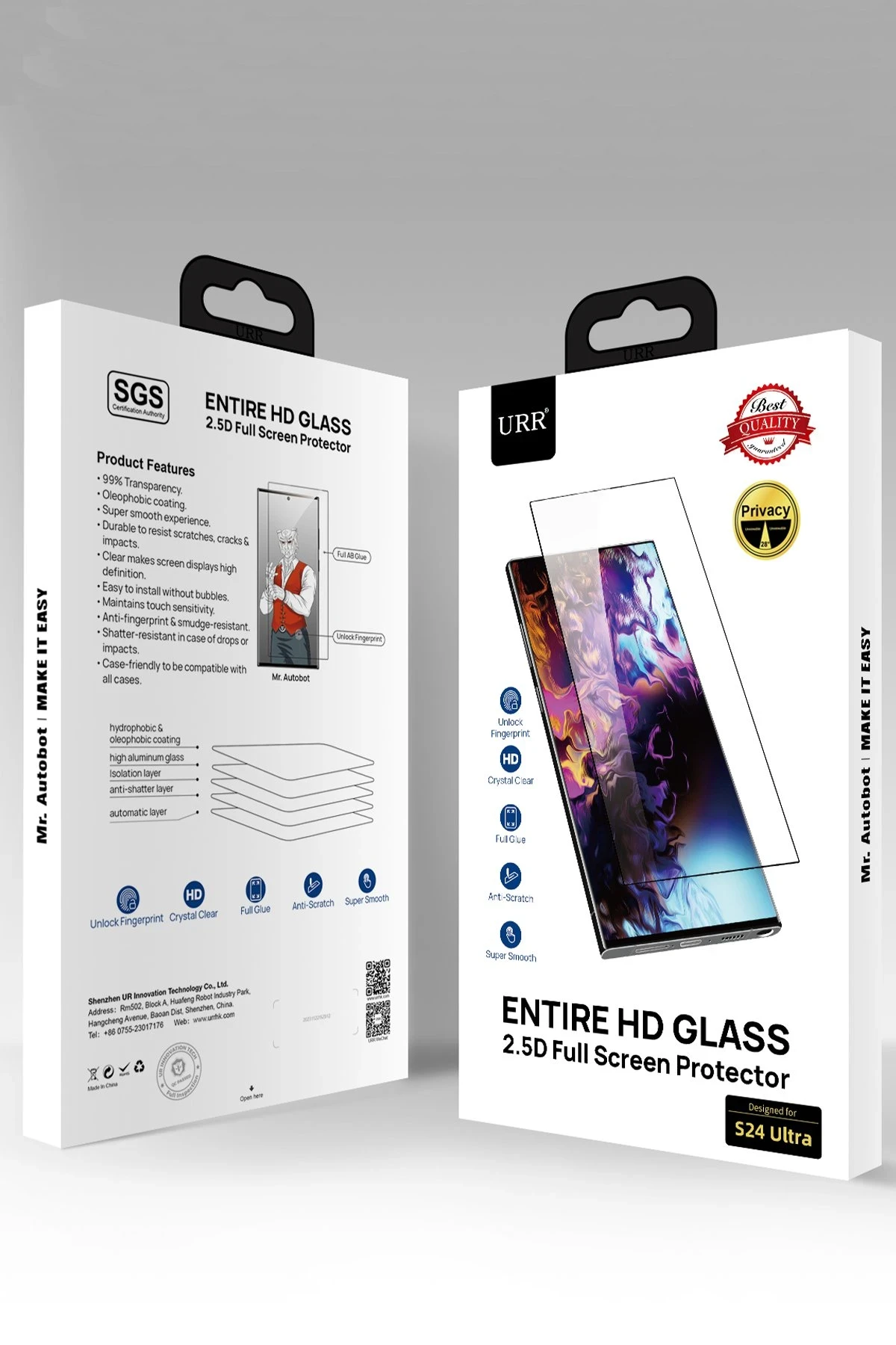 URR Samsung Galaxy S24 Ultra 2.5Dº Entire HD Privacy Cam Ekran Koruyucu