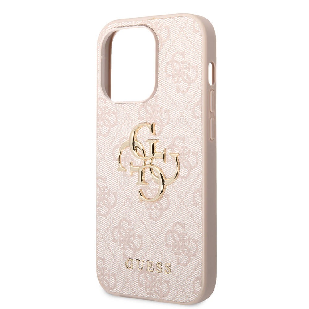 Apple iPhone 14 Pro Max Kılıf GUESS PU Deri Büyük Metal Logo Dizaynlı Kapak