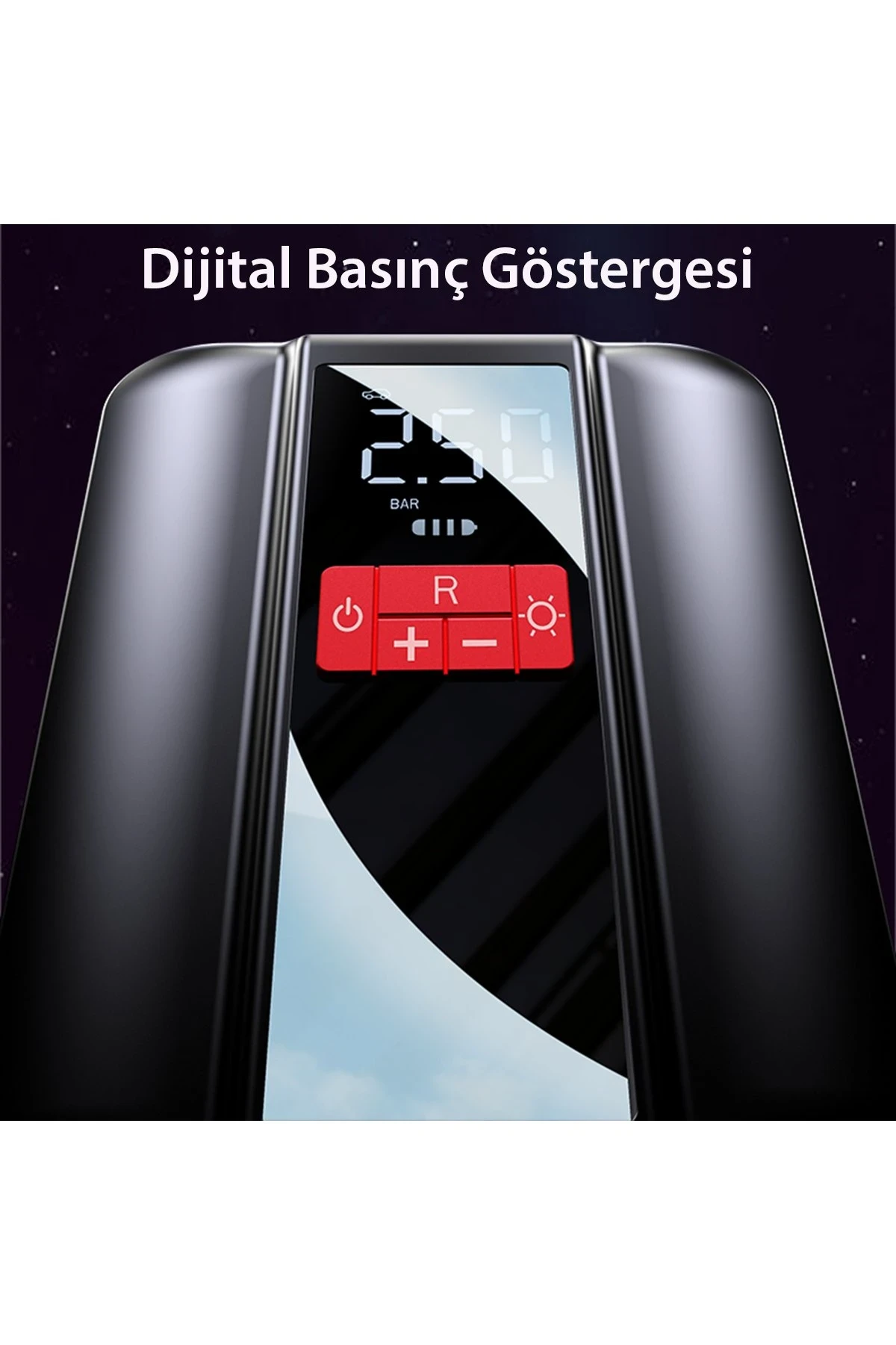 Yesido VC04 Çok Fonksiyonlu Dijital Göstergeli 4.000 mAh Bataryalı Kablosuz Hava Kompresörü