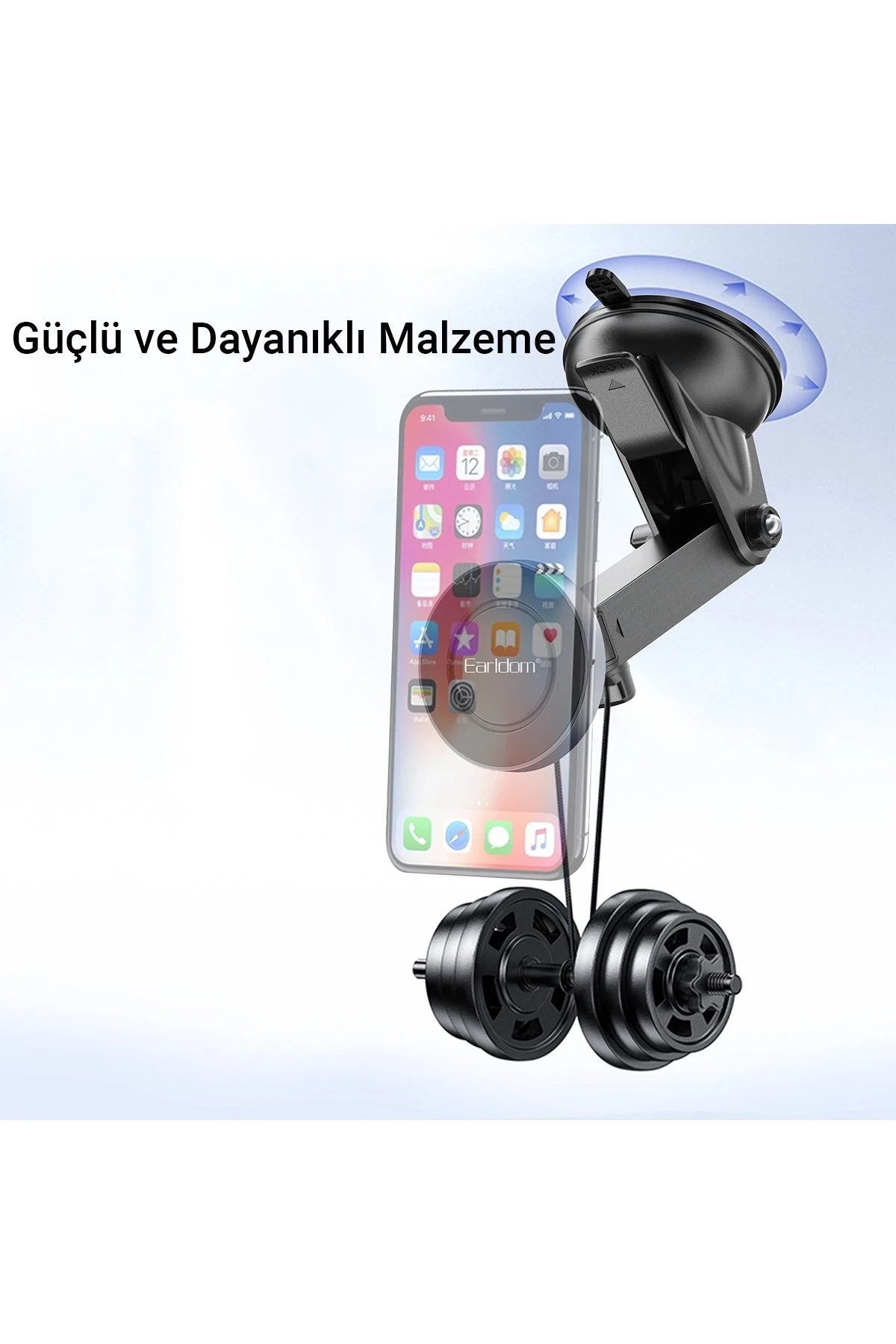 Earldom EH211 Ayarlanabilir Vantuzlu Magsafe Araç Tutucu