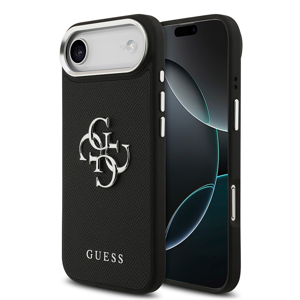 Apple iPhone 17 Air Kılıf Guess Orjinal Lisanslı PU Deri 4G Büyük Metal Logo Dizaynlı Kapak