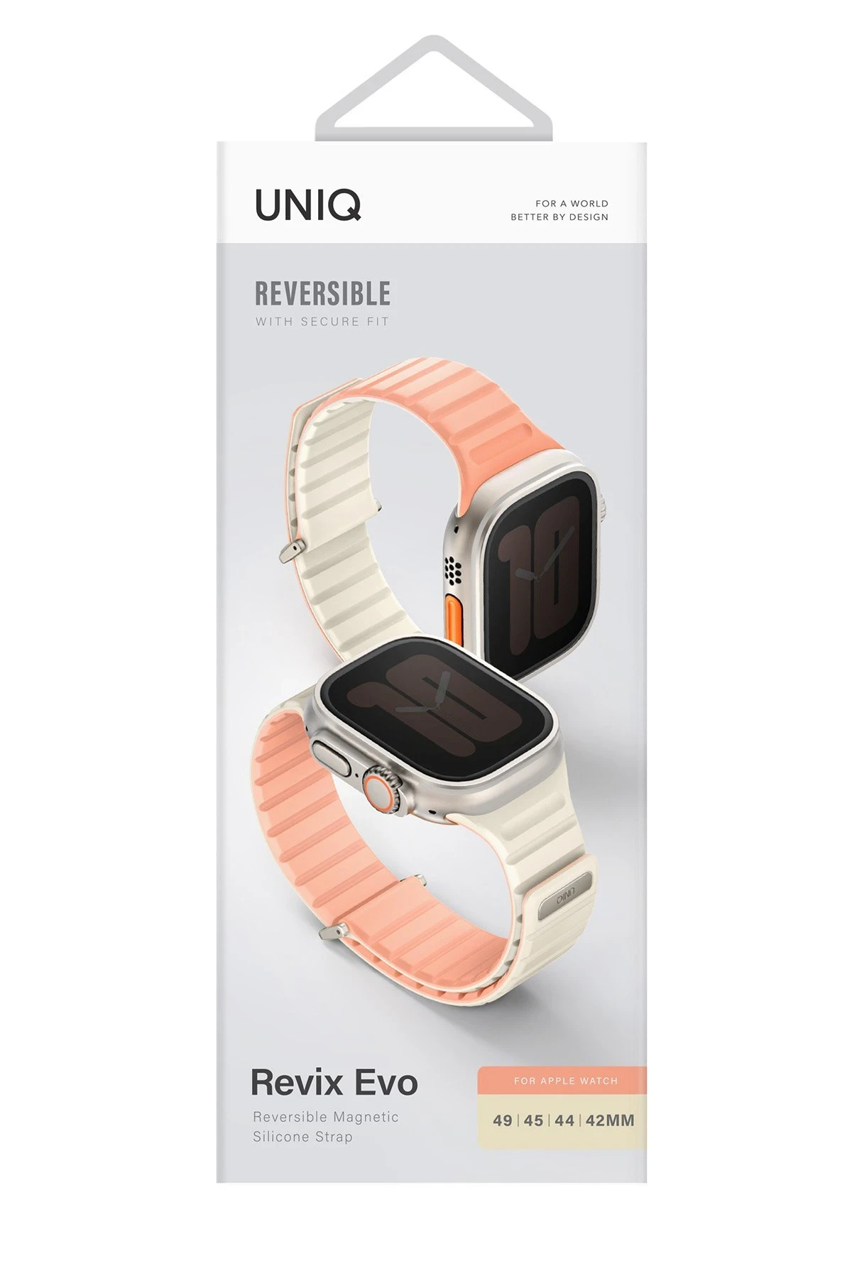 Uniq Watch 41mm Revix Evo Reversible Manyetik Kordon - Pembe-Bej
