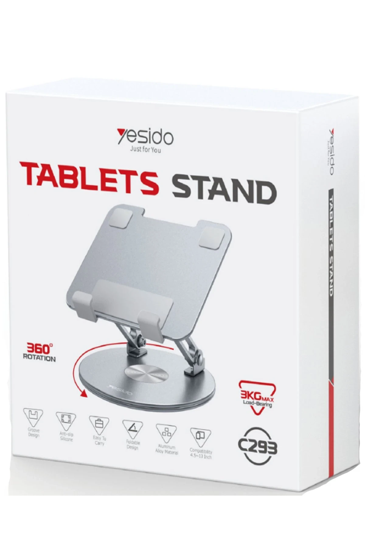 Yesido C293 360 Derece Ayarlanabilir Metal Tablet Standı