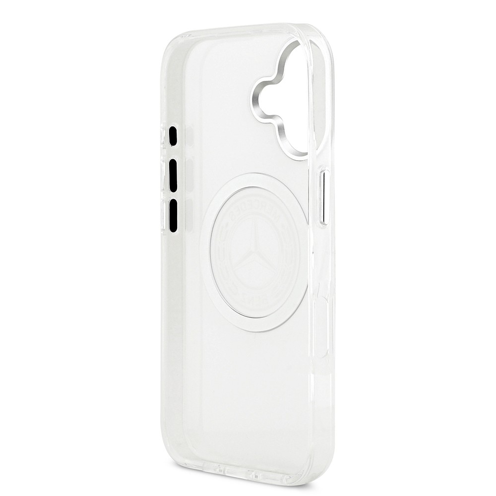 Apple iPhone 17 Kılıf Mercedes Benz Orjinal Lisanslı M-safe Şarj Özellikli Buzlu PC Nostaljik Yıldız Dizayn Kapak
